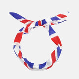 Red, white, and blue Union Jack wire headband with bow for girls & women