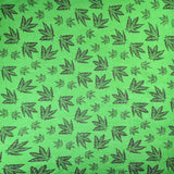 Green tropical leaf printed cotton bandana in 100% cotton fabric