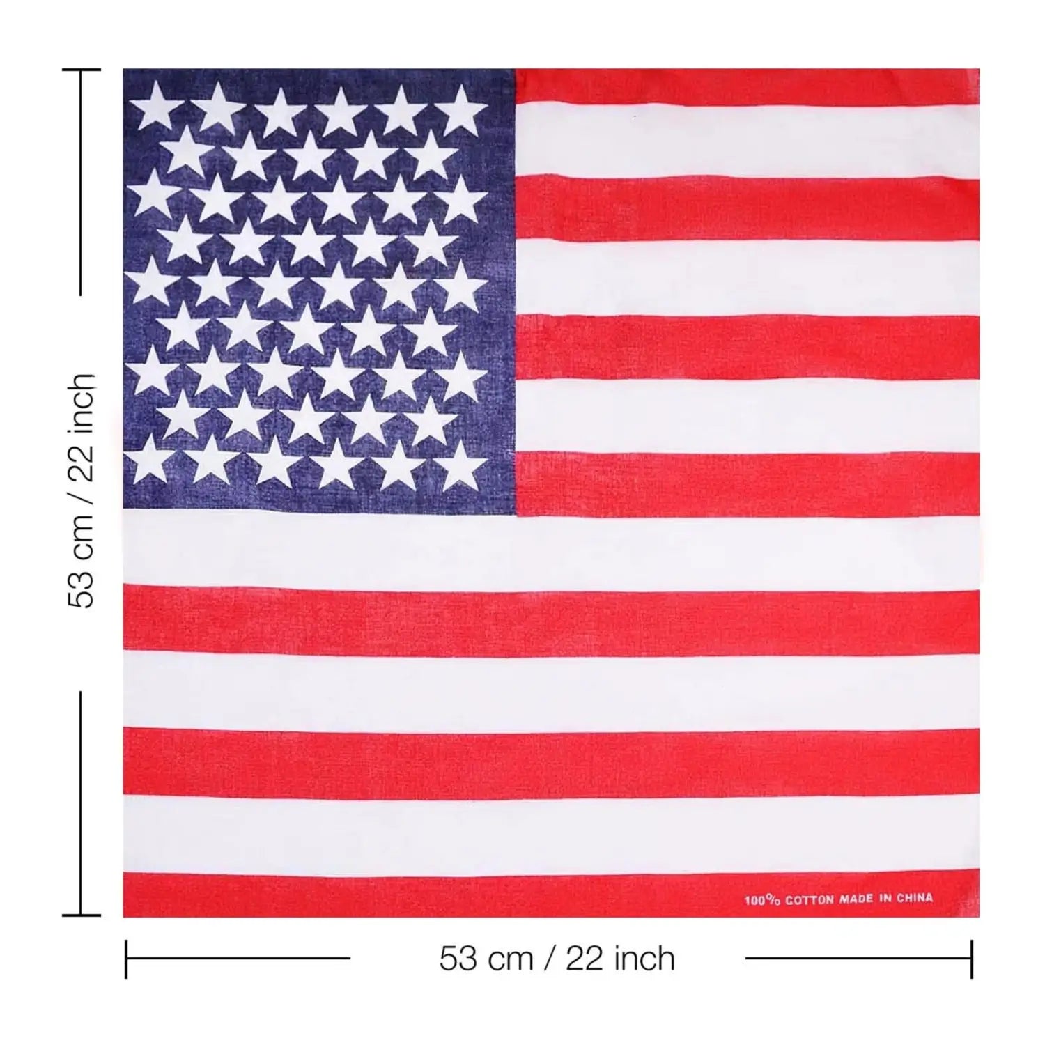 USA Flag Cotton Bandana - Bandanas
