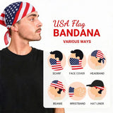 USA Flag Cotton Bandana - Bandanas