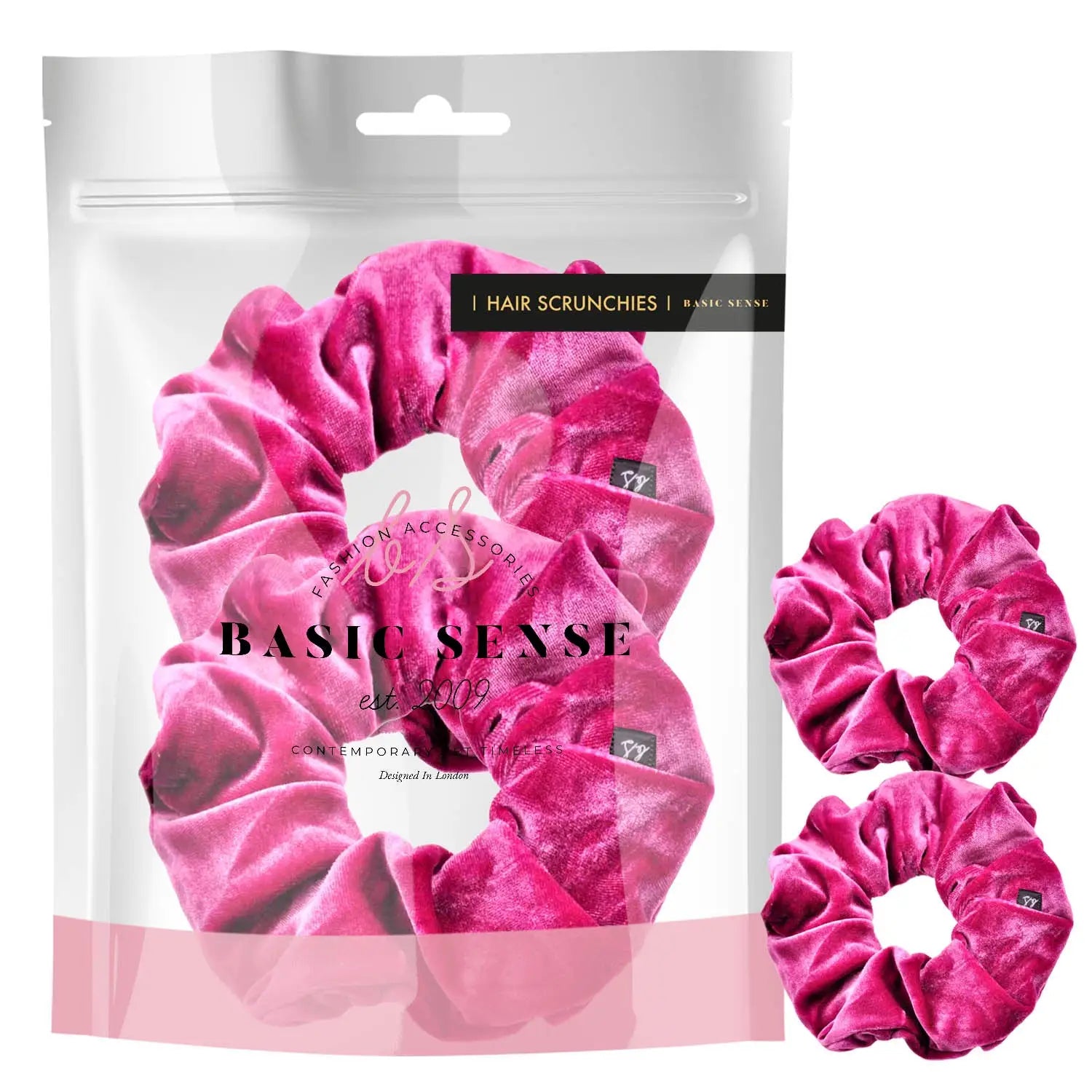 Pink velvet large scrunchies hair tie crafted with premium fabric.