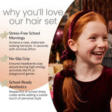 Velvet School Hair Accessory Set - Headbands & Scrunchies in Uniform - Hair Accessory Set