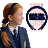 Velvet School Hair Accessory Set - Headbands & Scrunchies in Uniform - Navy - Hair Accessory Set