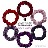 Velvet hair scrunchies set for versatile styling in multiple colors and sizes