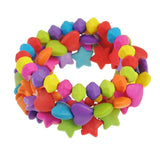 Vibrant multi-coloured candy hearts bracelet