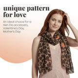 Vibrant Oversized Heart Print Scarf Wrap - Scarves