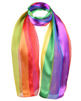 Rainbow flag satin scarf for sale - Vibrant Pride Design