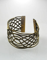 Vintage Brass Gladiator Cuff - Knot Design Gold Cuff Bracelet
