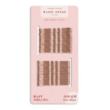 Wavy Bobby Pins - Non-Slip Kirby Grips for Hair Styling - Rose Gold - Clips & Grips