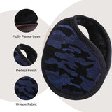 Blue and black camouflage earmuffs for winter, perfect with a basic sense snood or scarf