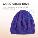 Women’s Leaf Design Knitted Crochet Beanie Hat - Hats