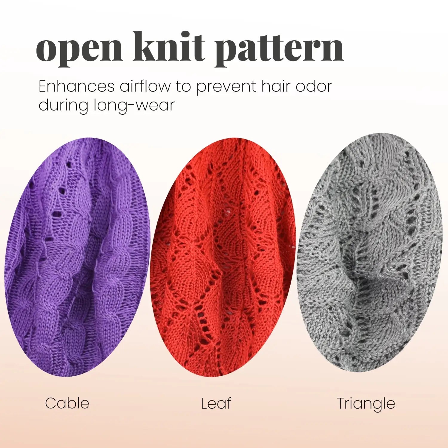 Women’s Leaf Design Knitted Crochet Beanie Hat - Hats