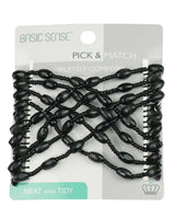 Black braid bracelet displayed in Wood Beads Double Slide Hair.