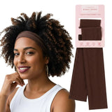 Workout Headbands for Women – Non-Slip Cotton Sweatbands - Dark Brown - Dark Brown / 5cm Width - Headbands