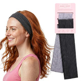 Workout Headbands for Women – Non-Slip Cotton Sweatbands - Grey - Dark Grey / 5cm Width - Headbands